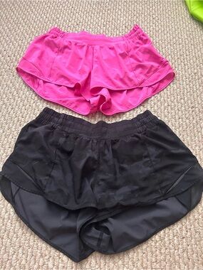 lululemon athletica Two-Pair Women’s Athletic Shorts - Hot Pink & Black